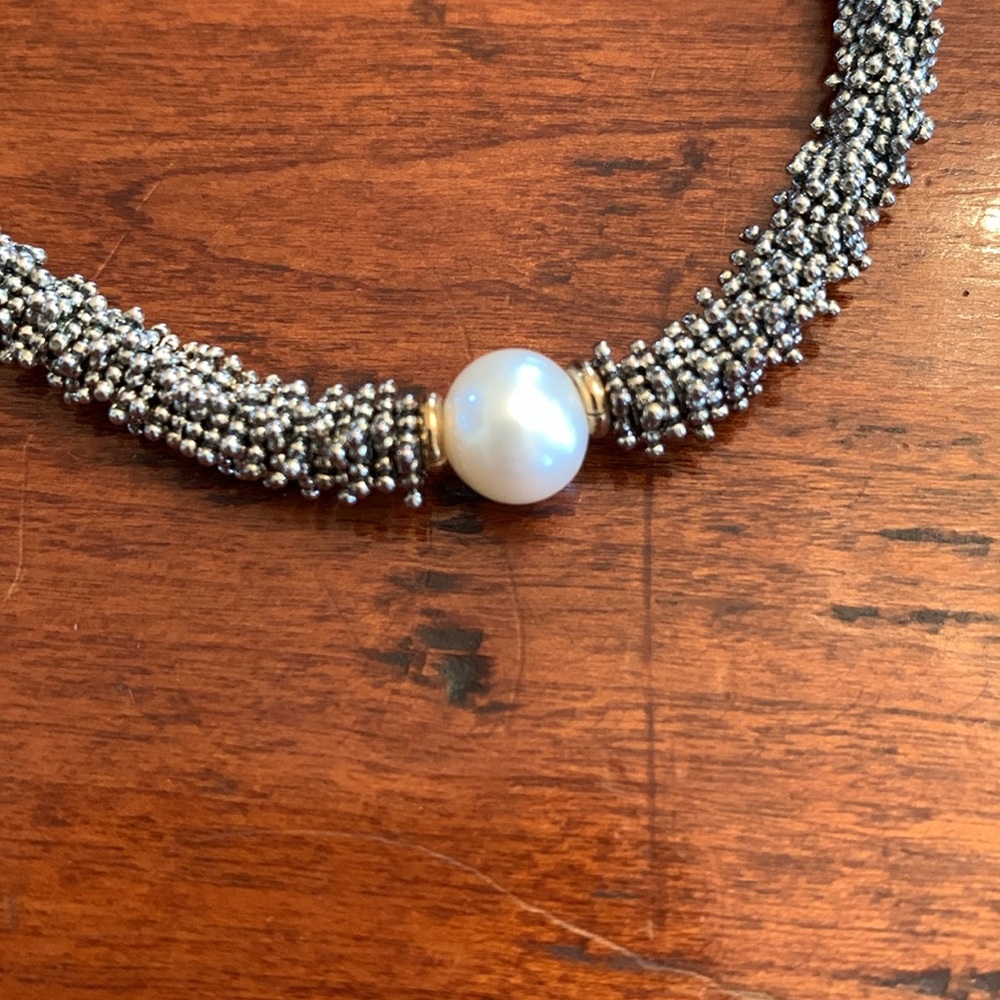 Michael Dawkins Sterling Silver 925 with Solo Pearl Bracelet. - Picture 3 of 6